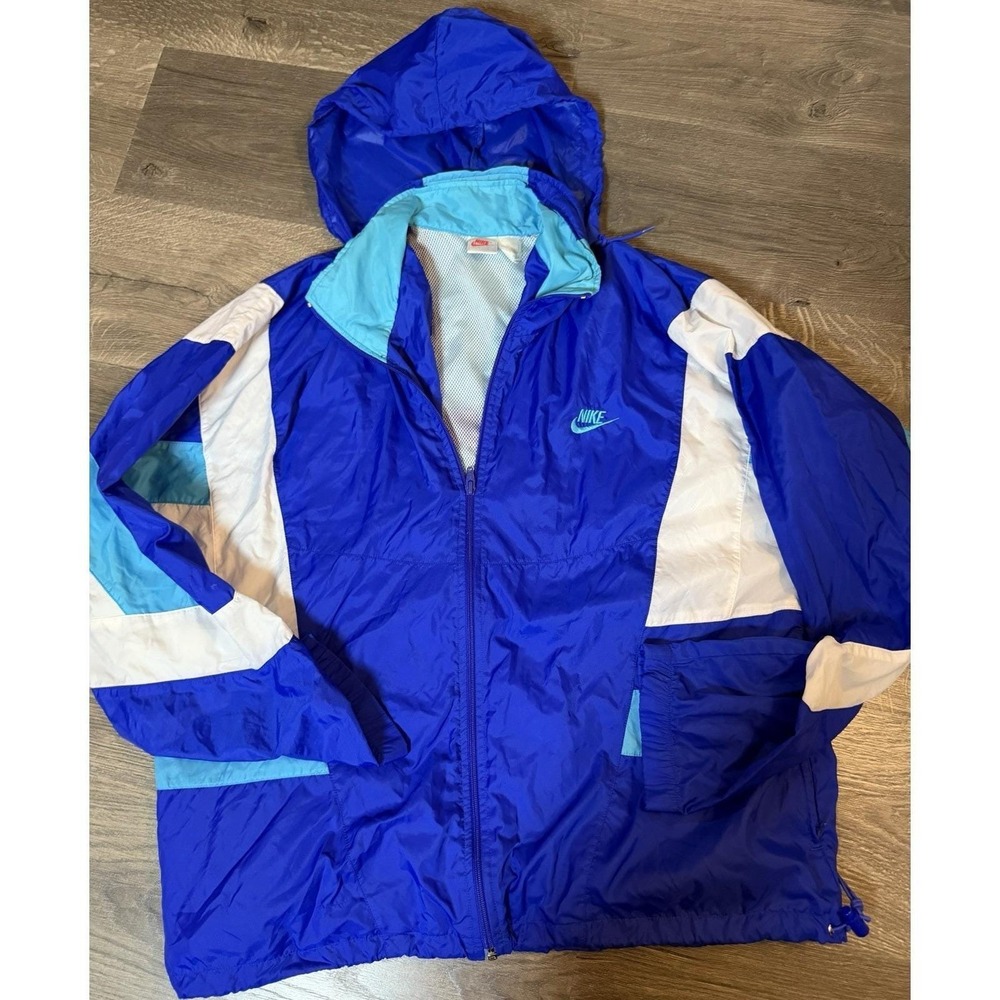 Vintage Nike Mens 90s Spell Out Swoosh Windbreaker Travis Track Jacket Single L